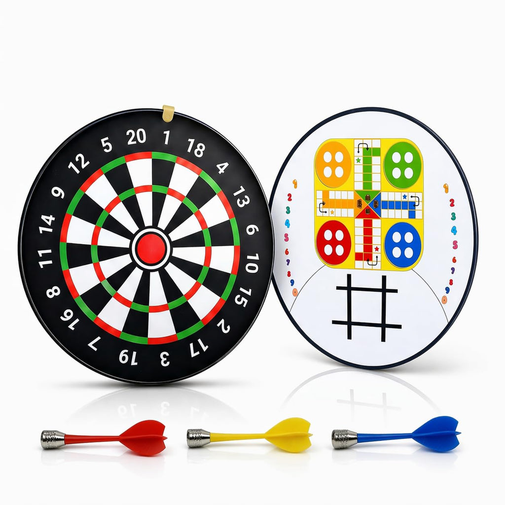 3-in-1 Magnetic Dart Board Indoor Game SetSub