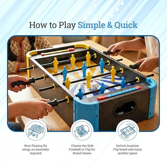 3-in-1 Foosball Table Indoor Game Set