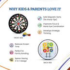 3-in-1 Magnetic Dart Board Indoor Game SetSub