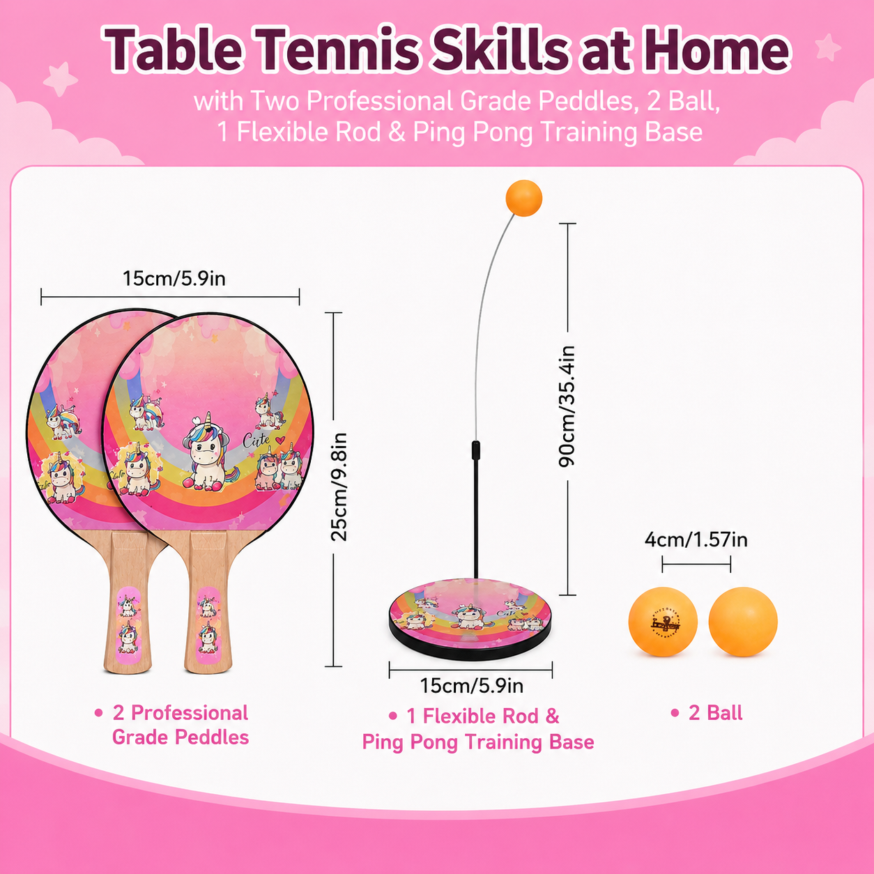 Deluxe Ping Pong Training Set for Kids & Beginners Secondary image