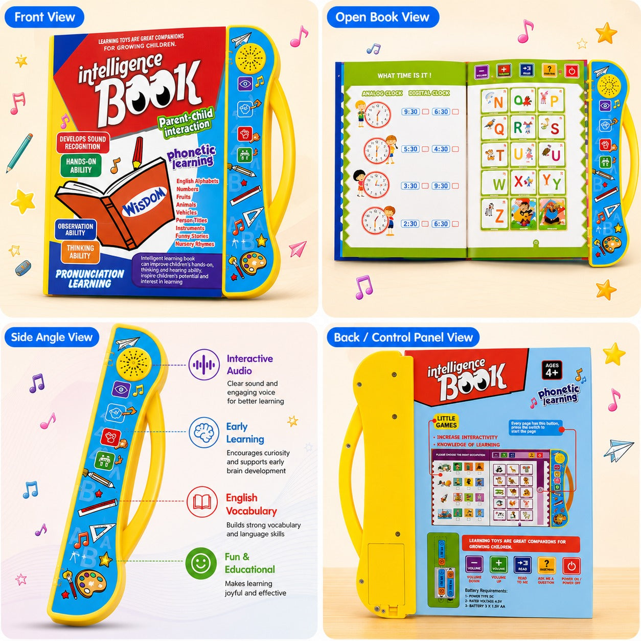 Interactive Musical English Learning Book for Kids