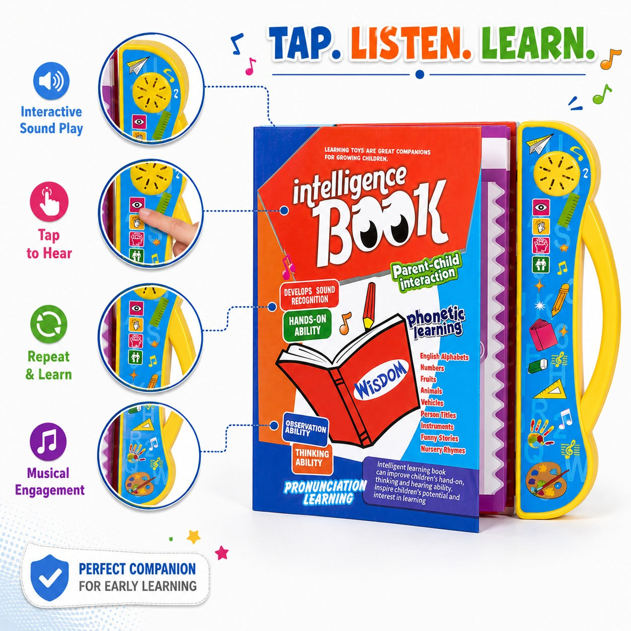 Interactive Musical English Learning Book for Kids