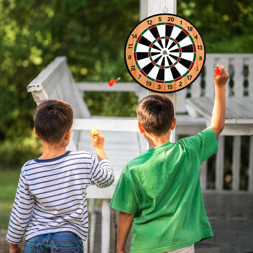 2-in-1 Magnetic Dart Board with Chess Game Main image