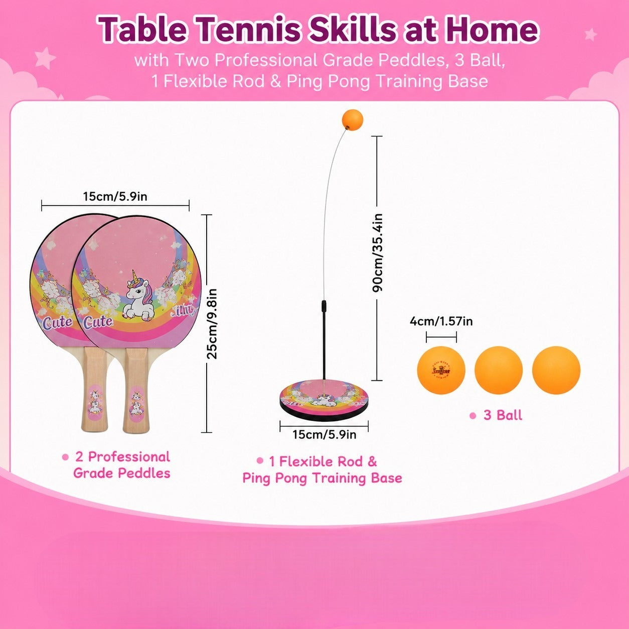 Deluxe Ping Pong Training Set for Kids & Beginners